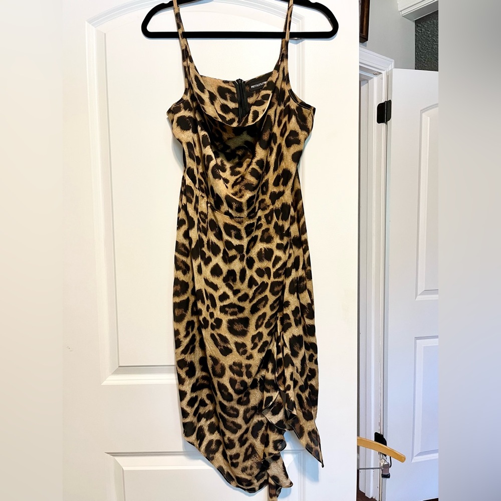 PrettyLittleThing Leopard Print Midi Dress